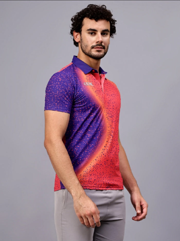 Shiv Nraesh Red/Royal T Shirt Ultra Boost-Smart Fit