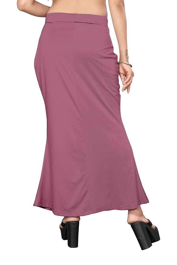 Apparels Saree Shapewear Onion Color for Women's | Lycra Stretchable Under Skirts Petticoat | Fish Cut for Everyday Comfort Wear
