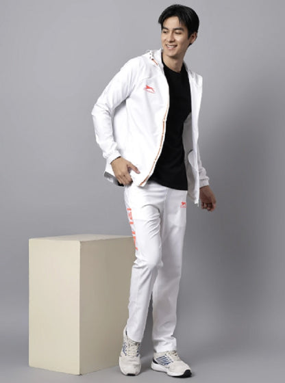 Shiv Naresh White Sports Training Tracksuit