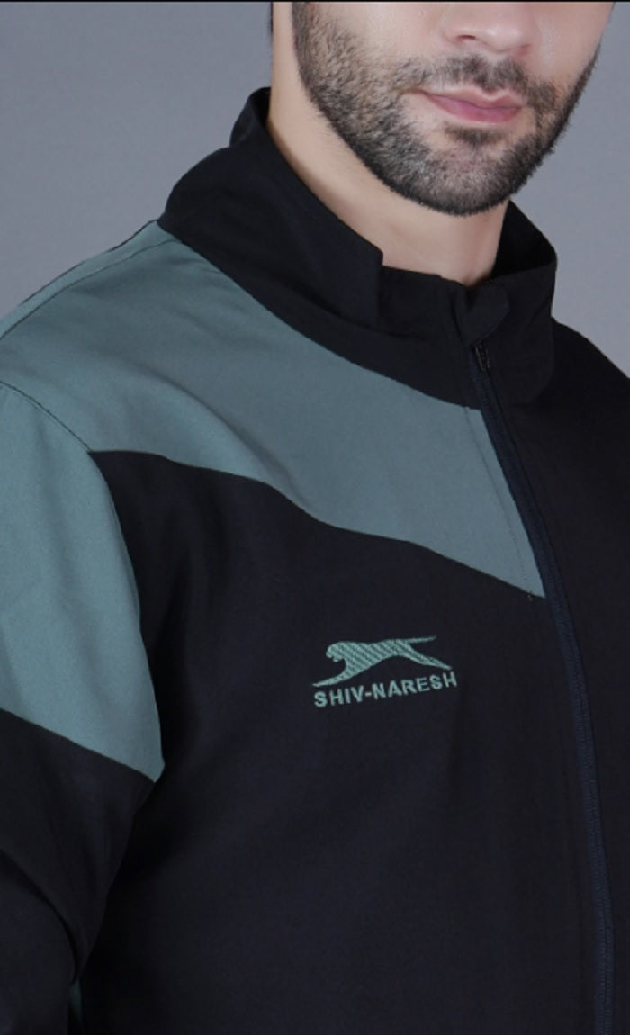 Shiv Naresh Black/Pista Men's Tracksuit