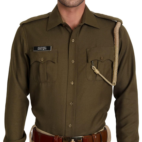 Police Winter Warm Angola Shirt - Uniform/Vardi (Olive Green)