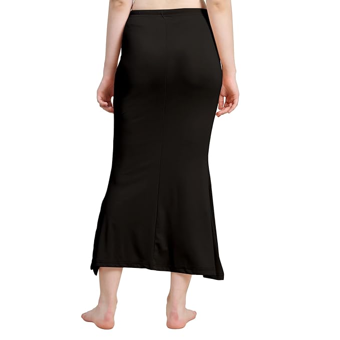 Apparels Saree Shapewear Black Color for Womens | Lycra Strechable Under Skirts Petticoat | Fish Cut for Everyday Comfort Wear