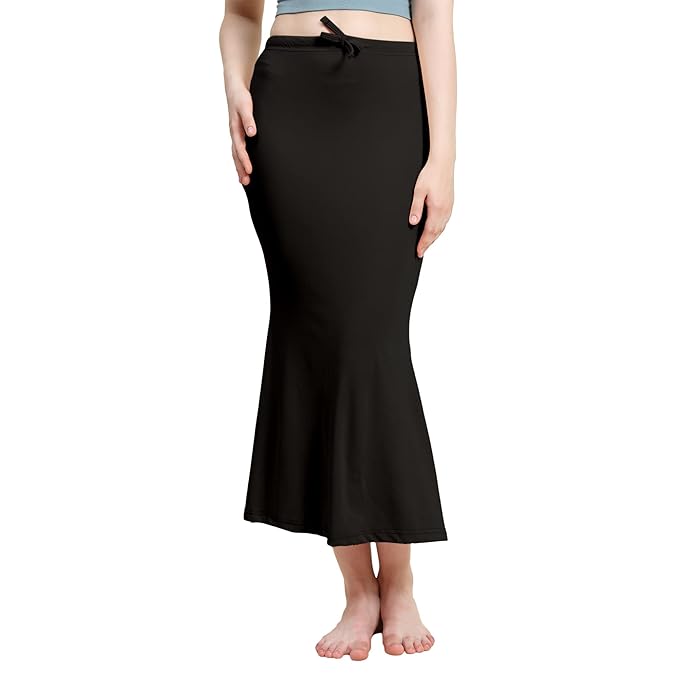 Apparels Saree Shapewear Black Color for Womens | Lycra Strechable Under Skirts Petticoat | Fish Cut for Everyday Comfort Wear 3XL