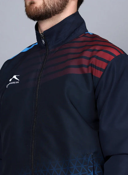 Shiv Naresh Men Navy Cyan Maroon Fit-burst tracksuit 989 T.Z