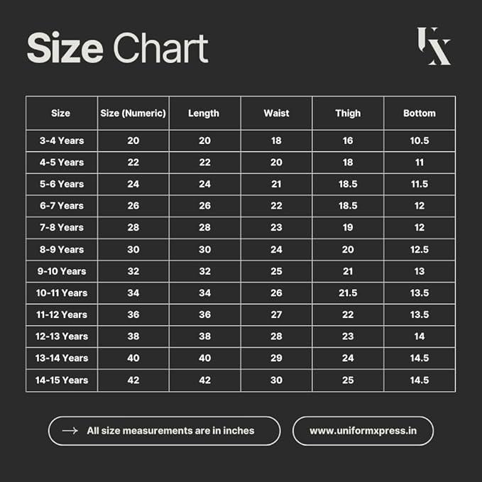 Full Pant - Elastic Waistband | Uniform Trousers for Boys and Girls