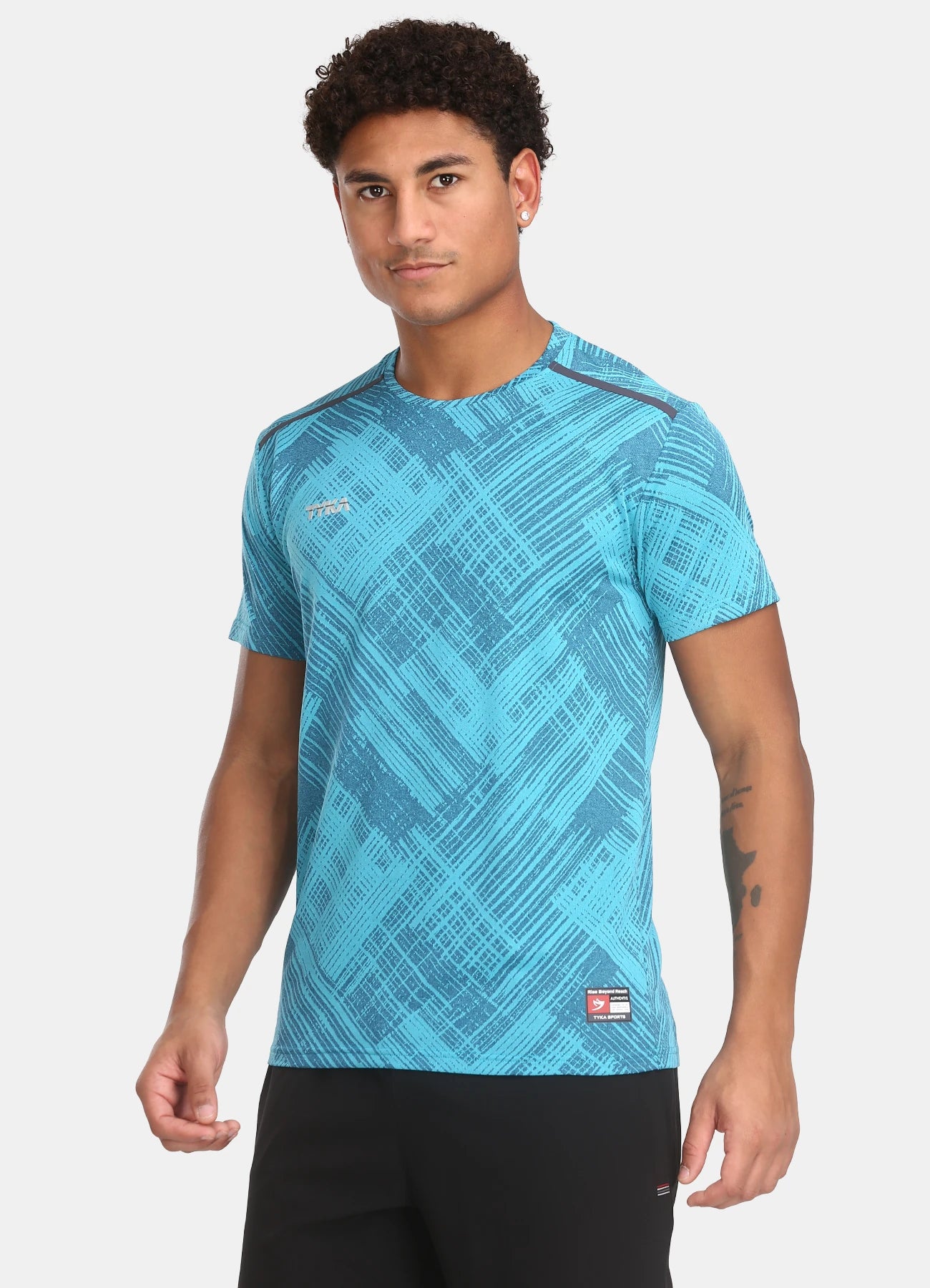 TYKA Men's Crush Jacquard Performance T-Shirt