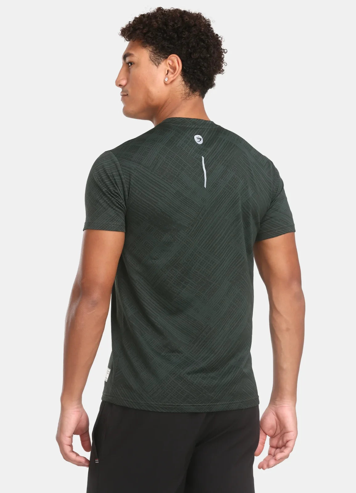 TYKA Men's Crush Jacquard Performance T-Shirt – Olive