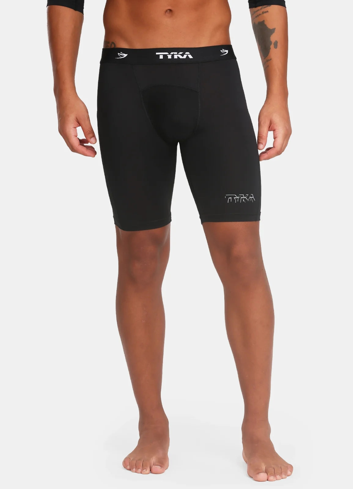 TYKA Men's Pro Performance Compression Shorts – Black Black