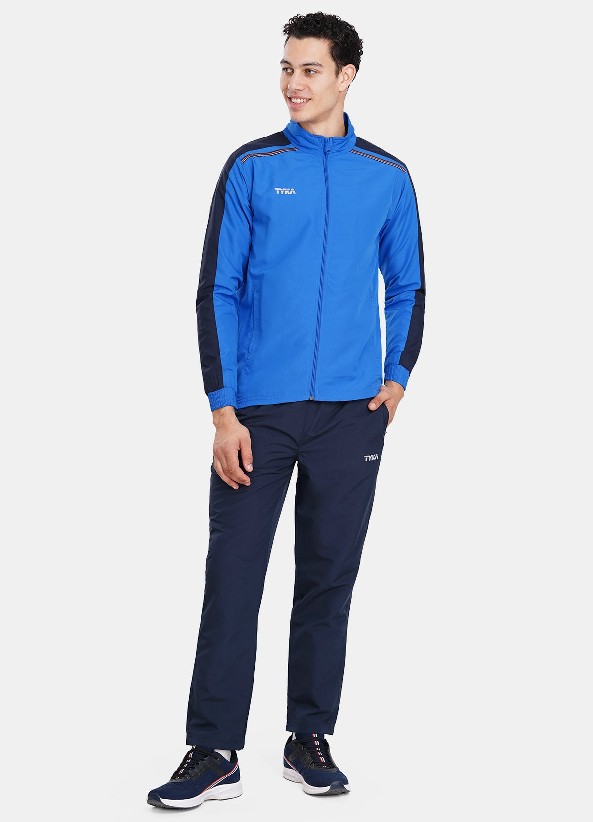 TYKA TZ 120 100% Polyester Woven TrackSuit Royal Blue