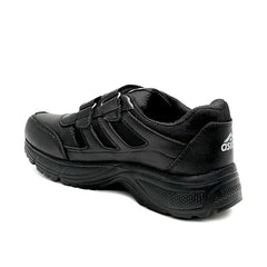 ASIAN Men's & Boys' Casual Velcro Sneakers Running & Walking School Shoes with Easy-to-Wear Straps _Black