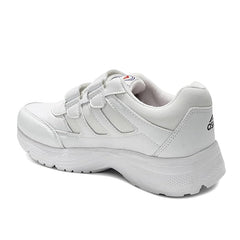 ASIAN Men's & Boys' Casual White Velcro Sneakers | Lightweight Running, Walking & School Shoes with Easy Dual Straps