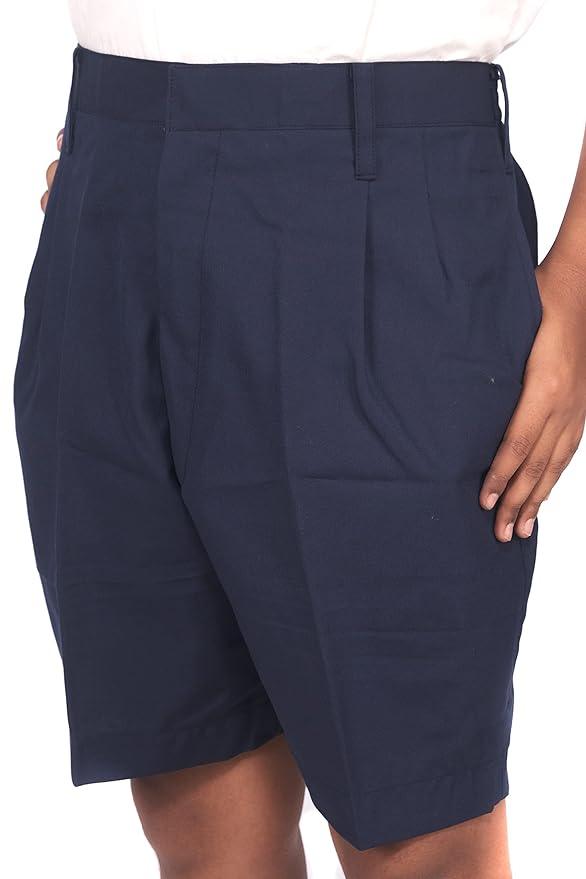 D V Boys Regular Fit School Uniform Half Trouser, KV School Uniform, Half Pant for Boys (Blue, Size - 12)
