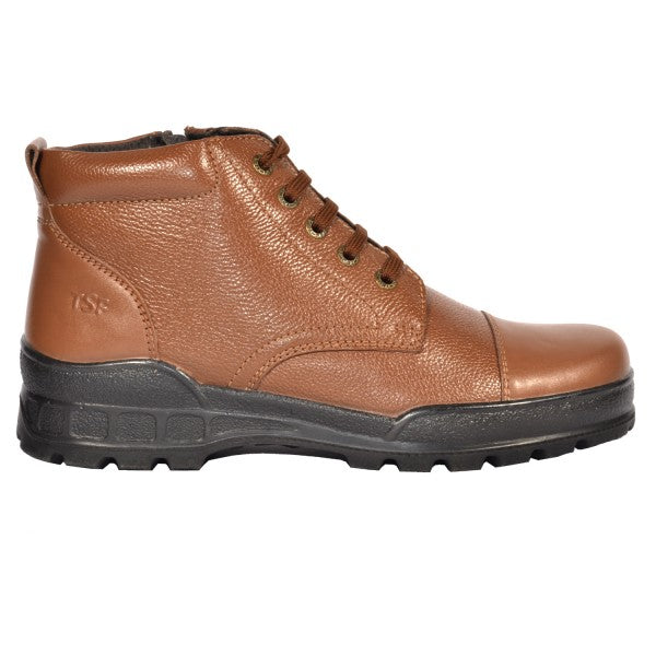 TSF Flexible & Comfort Uniform Police Boots with Zip (768-TAN)