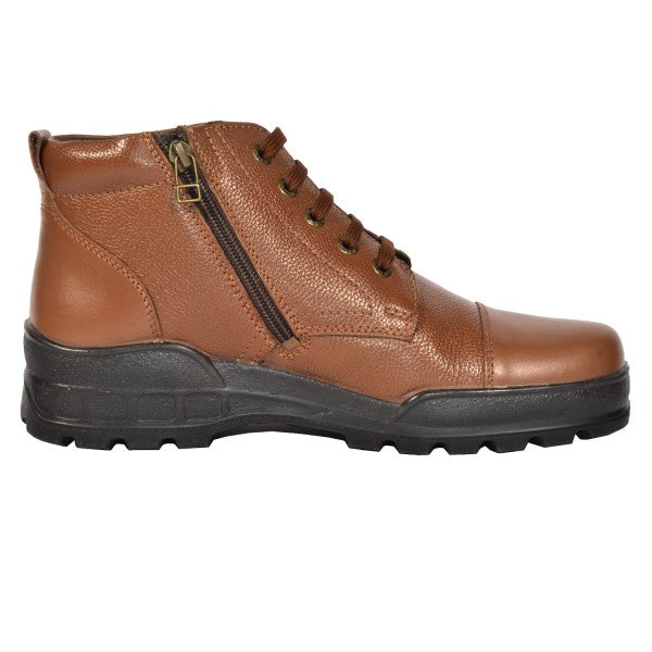 TSF Flexible & Comfort Uniform Police Boots with Zip (768-TAN)