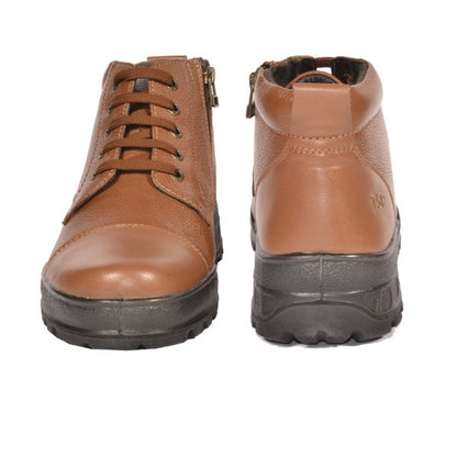 TSF Flexible & Comfort Uniform Police Boots with Zip (768-TAN)