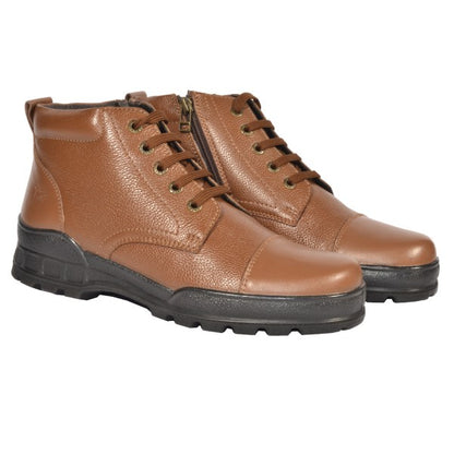 TSF Flexible & Comfort Uniform Police Boots with Zip (768-TAN)