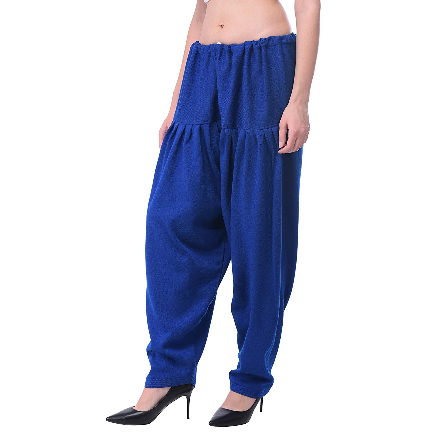 Wool Blend Solid Women Blue Salwar