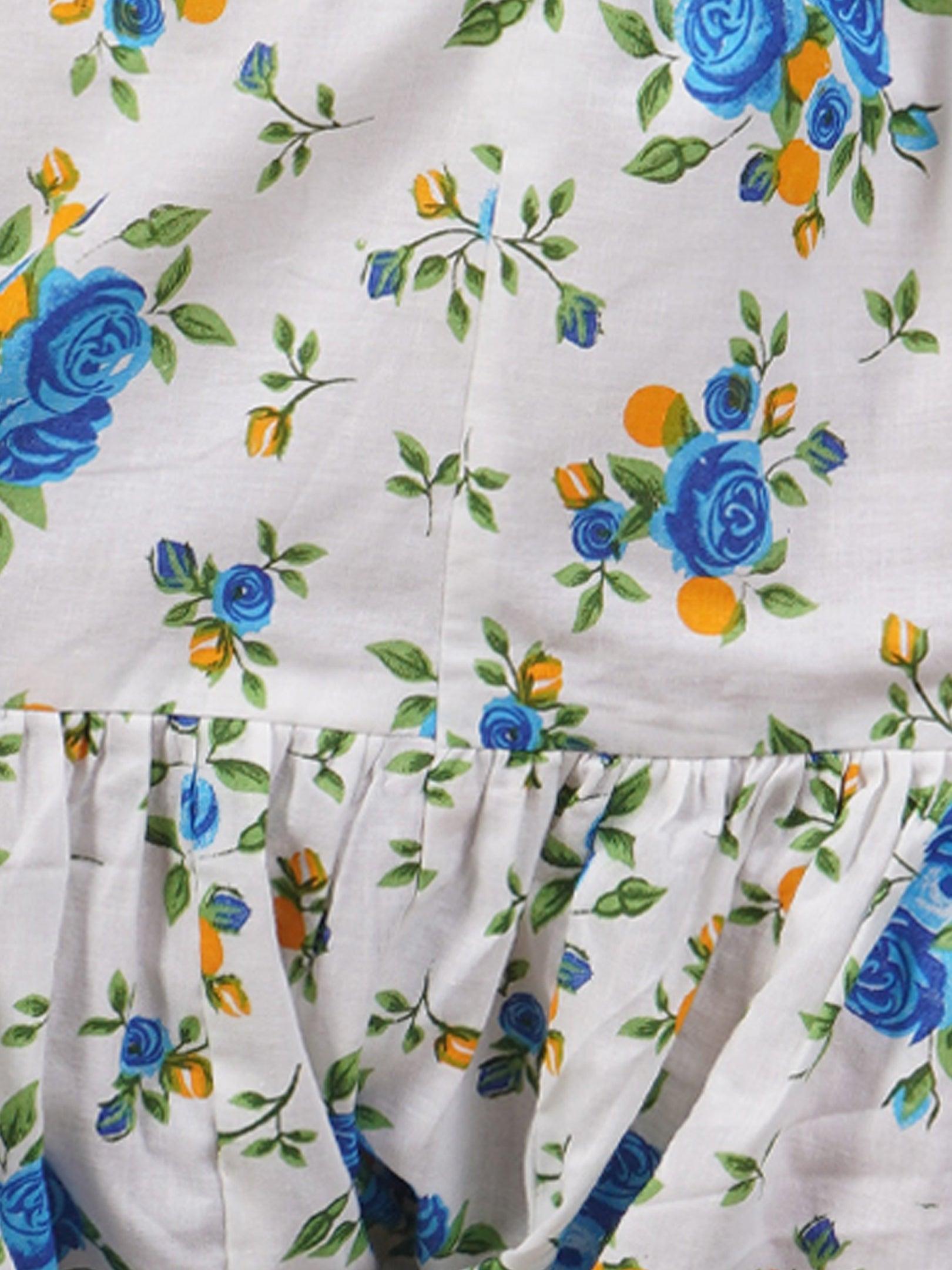Women Plain Sky Blue Kurta with Printed Salwar and Dupatta