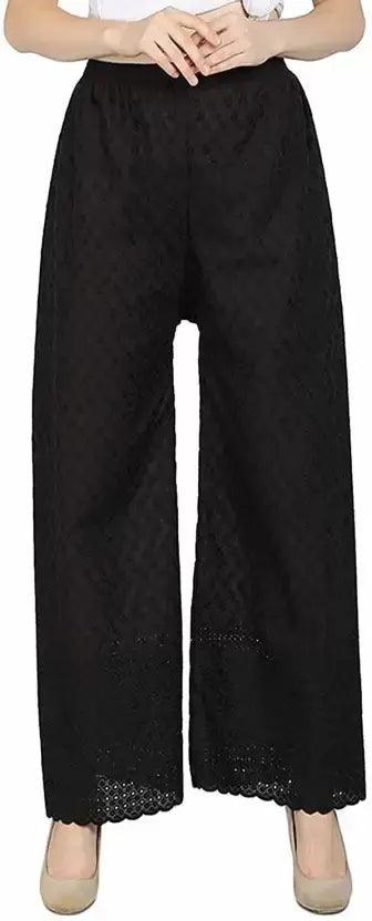 Woman's Cotton Chicken Plazzo Black