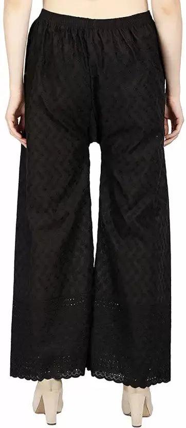 Woman's Cotton Chicken Plazzo Black