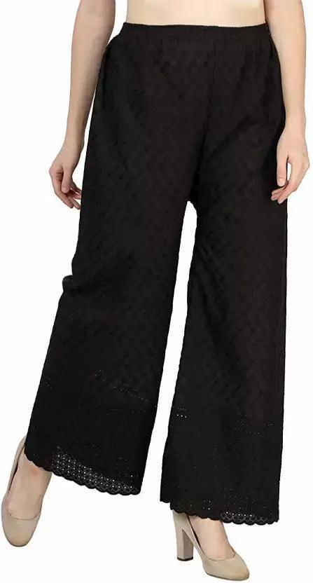 Woman's Cotton Chicken Plazzo Black Default Title