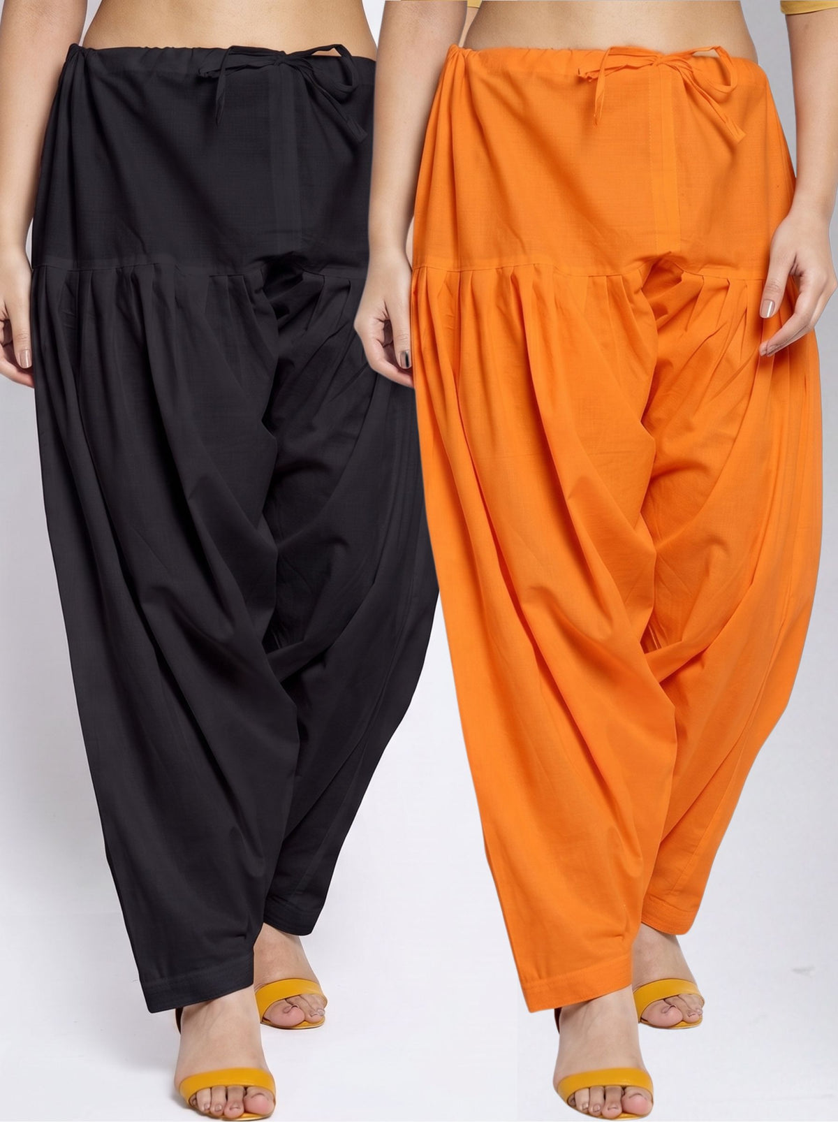 Trendzmy Women's Pure Cotton Solid Color Salwar – Pack of-02