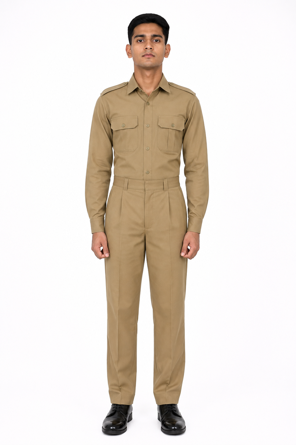 Premium NCC Army Cadet Uniform Set – Khaki Full Sleeve Shirt and Trousers Pair for (Unisex)