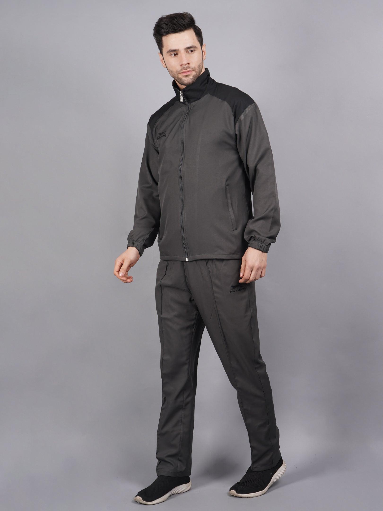 Shiv Naresh Dark grey and black Court essential tracksuit 424-B