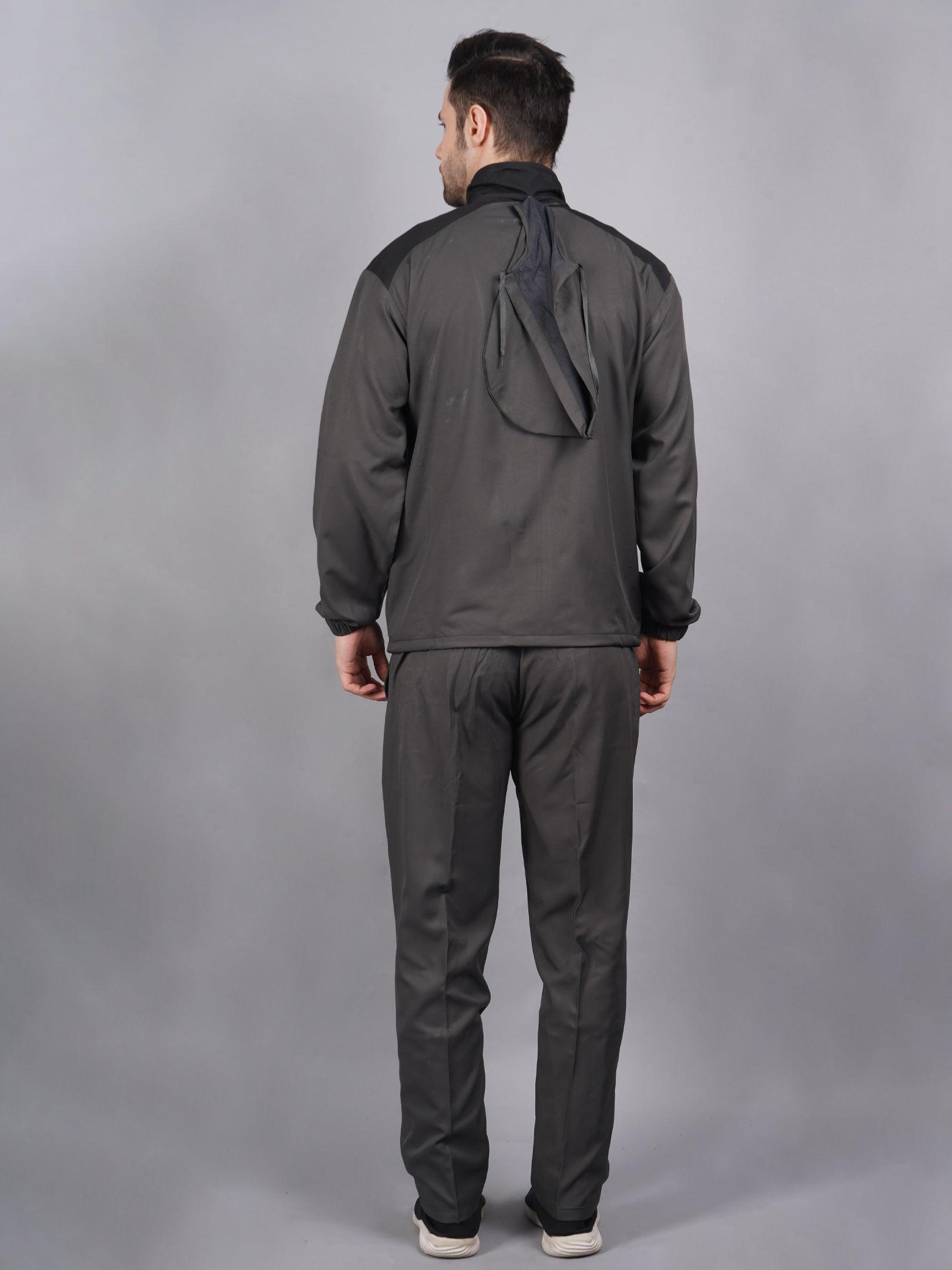 Shiv Naresh Dark grey and black Court essential tracksuit 424-B