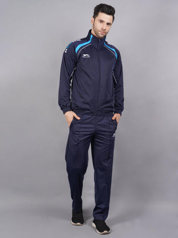 Shiv Naresh Men Navy and cyan blue Ultra-boost tracksuit 1500