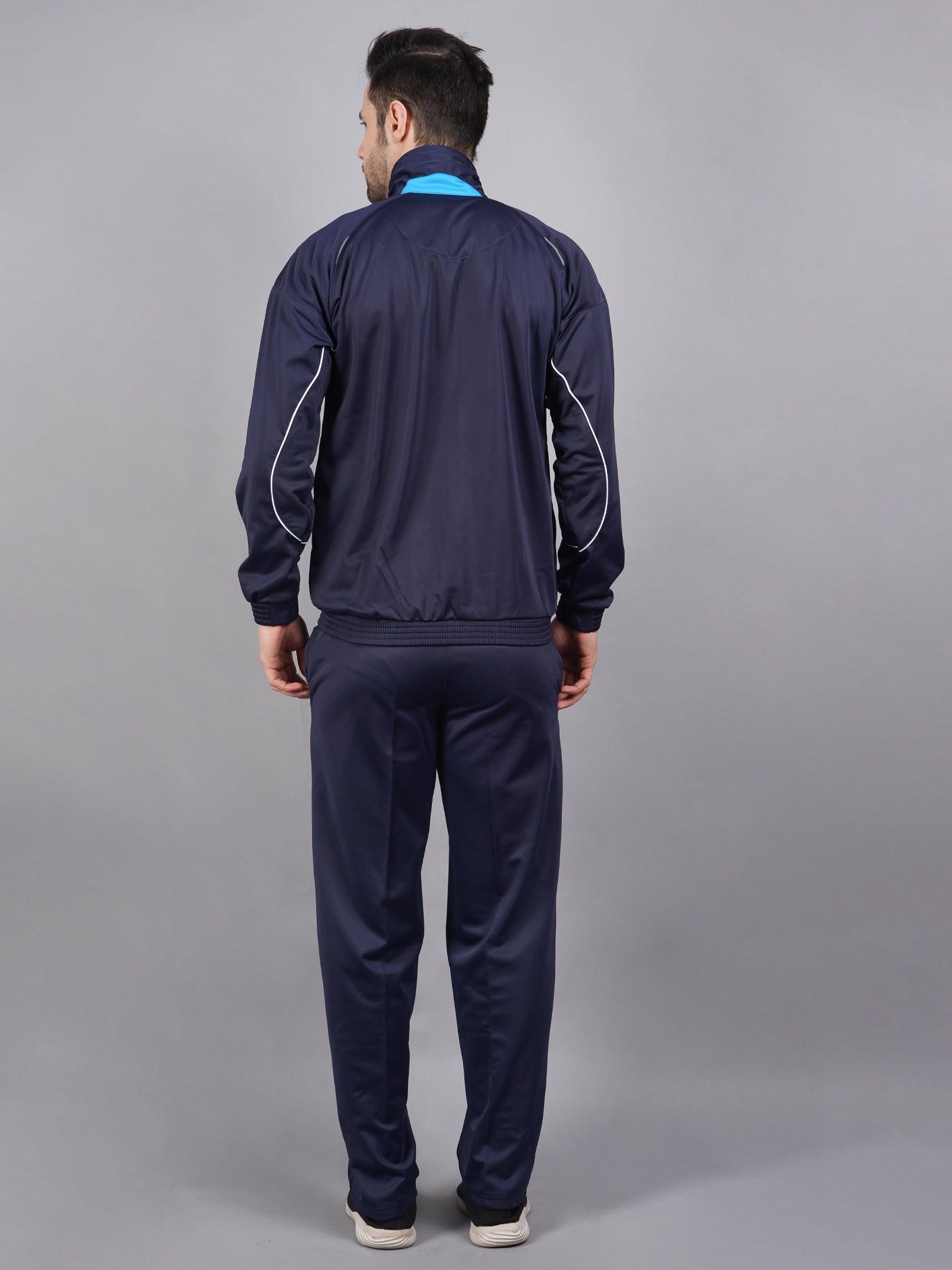 Shiv Naresh Men Navy and cyan blue Ultra-boost tracksuit 1500