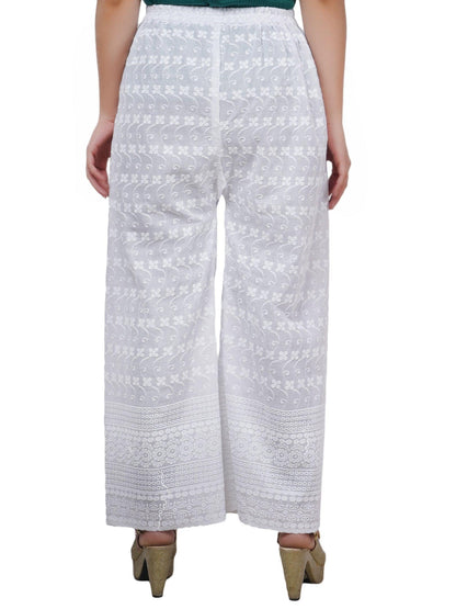 Trendzmy Women Beige Kurta and Palazzo Set Pure Cotton