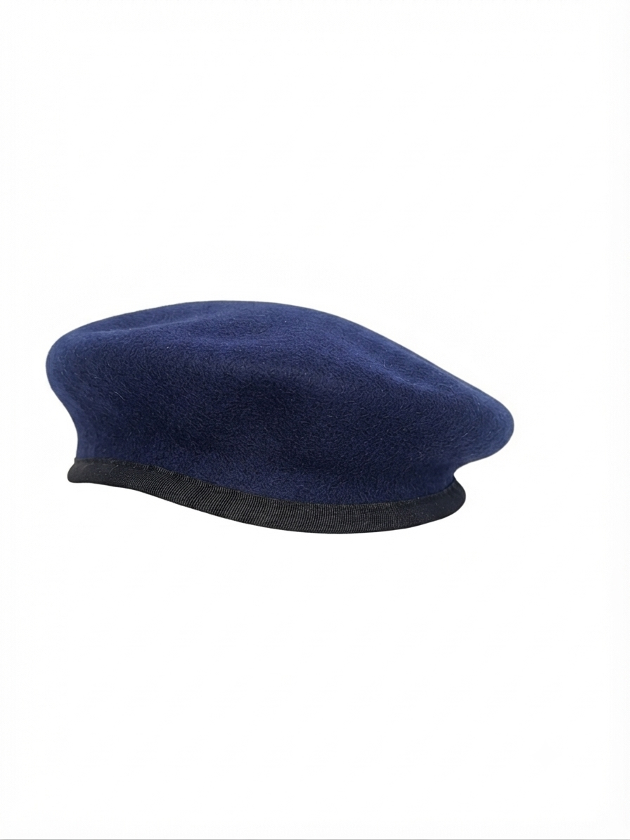 Delhi Traffic Police, CRPF - Police Unisex French Woolen Beret Cap- Navy Blue