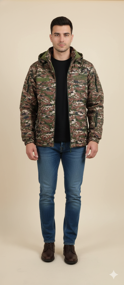 CRPF Indian Army Camo Winter Jacket for Men