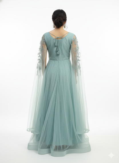 The Seraphina Seafoam Designer Gown