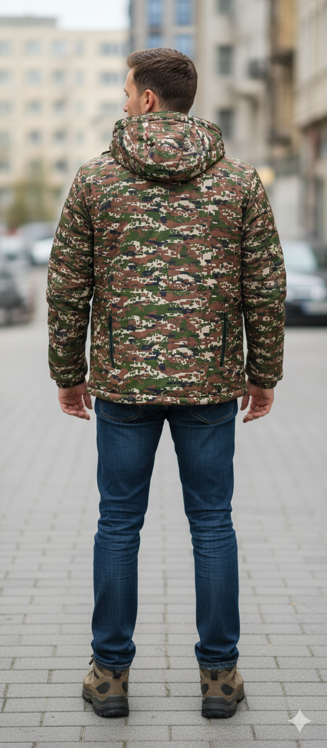 CRPF Indian Army Camo Winter Jacket for Men