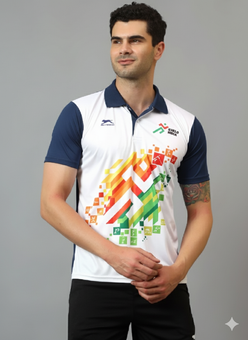 Shiv Naresh Khelo India T-Shirt Navy Blue