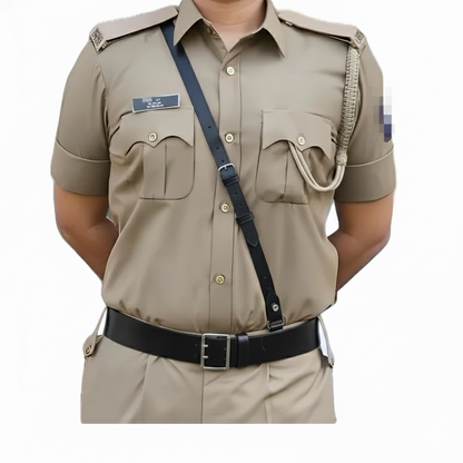 Regulation Police Cross-Strap,Dual-Point Support Belt_Black