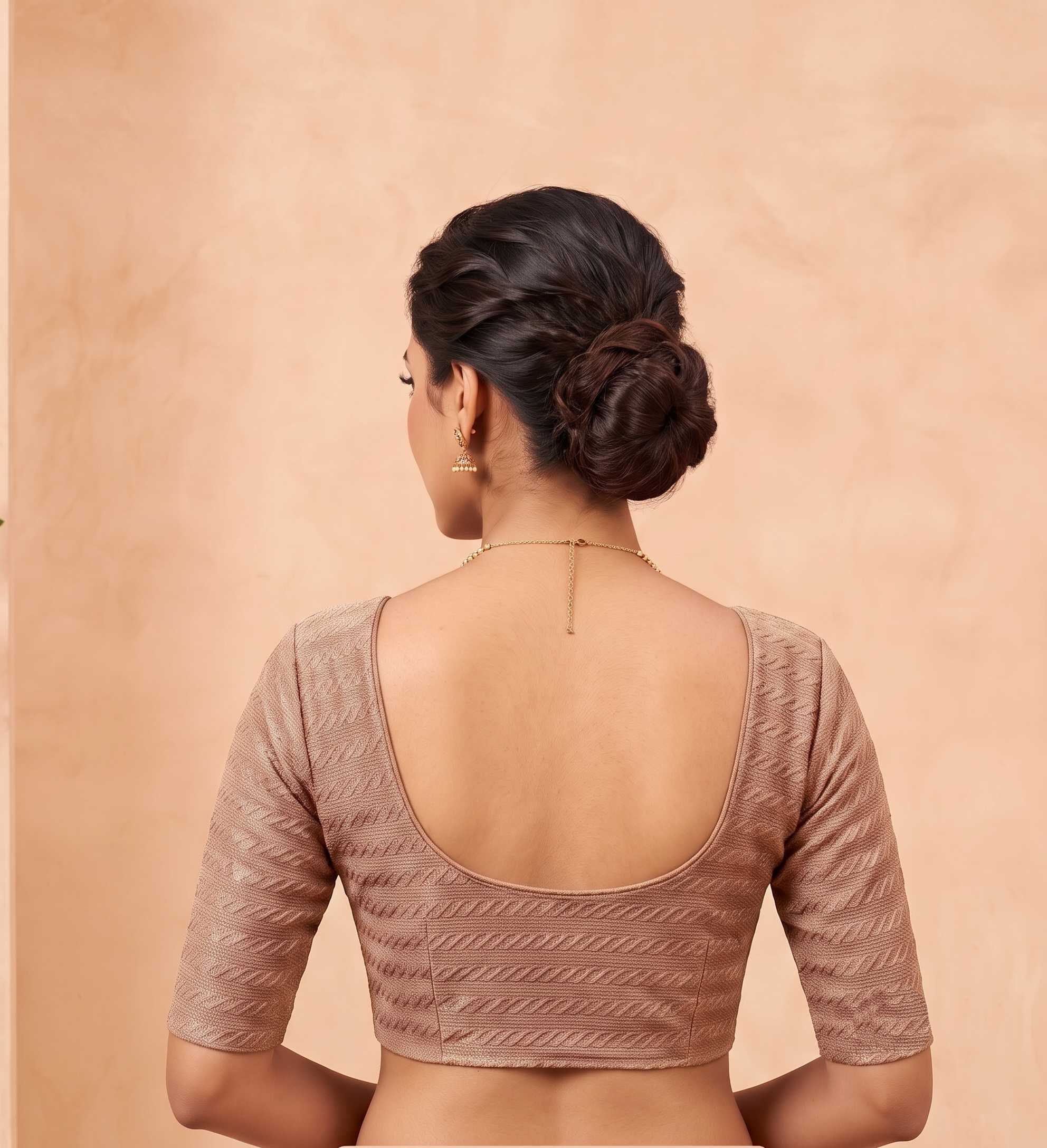 Trendzmy Women Woven Square Neck Cotton Blend Lycra Stretchable Readymade Saree Blouse