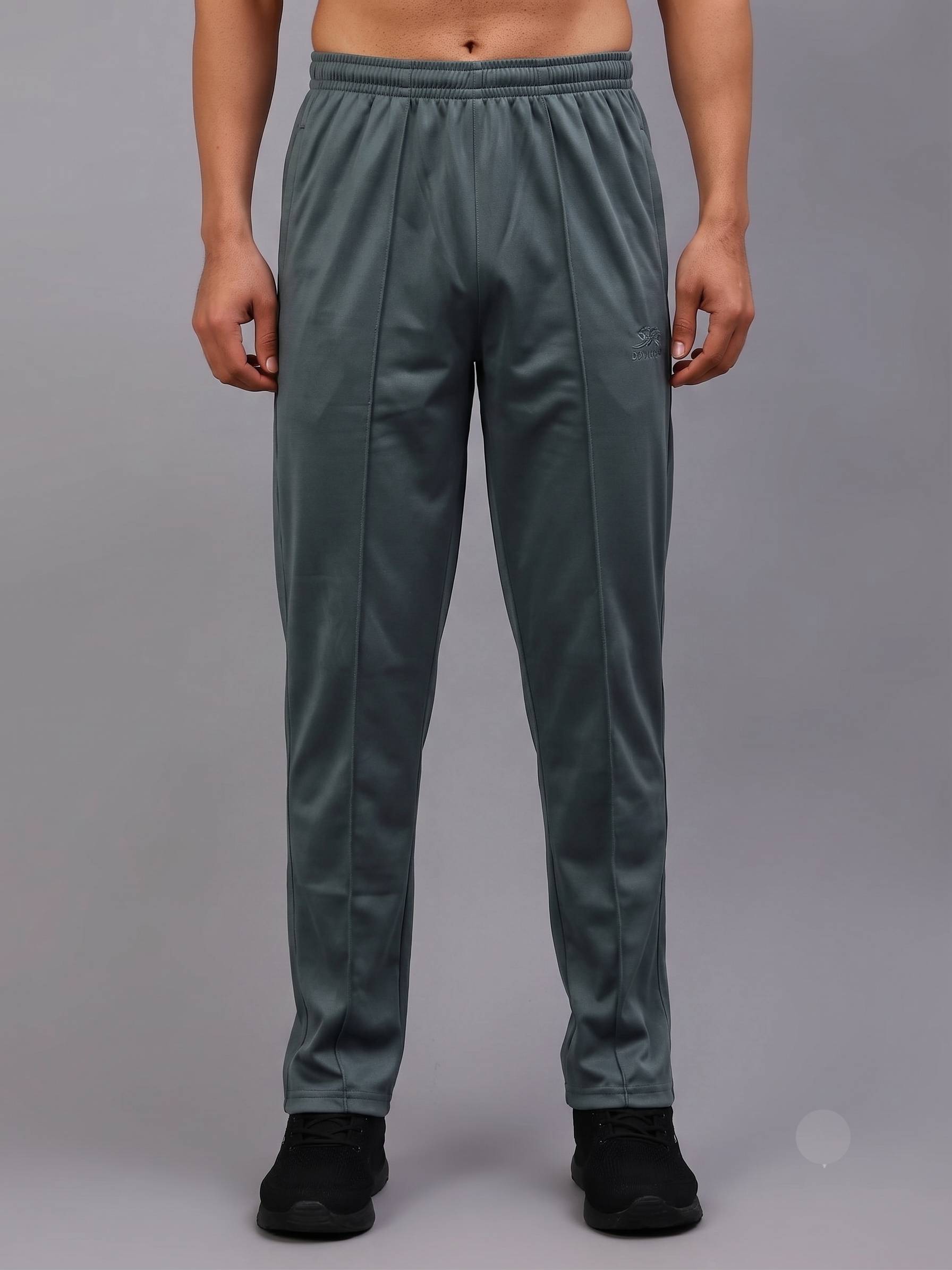 Shivnaresh Men's Light Grey TrenzPoly Track Pant - Premium Athletic Sportswear & Joggers Grey