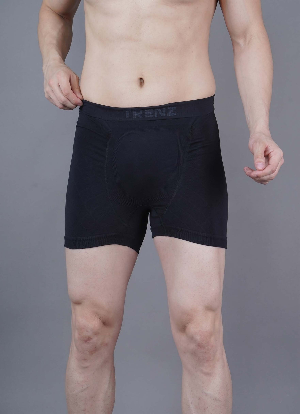Trenz by Shiv Naresh Men's Seamless Gym Supporter Trunk Black