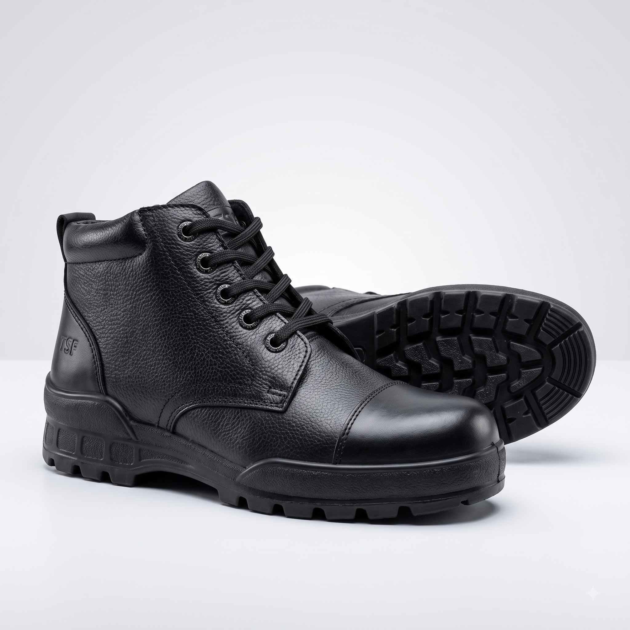 Men's TSF Police Uniform Boot Genuine Leather Black