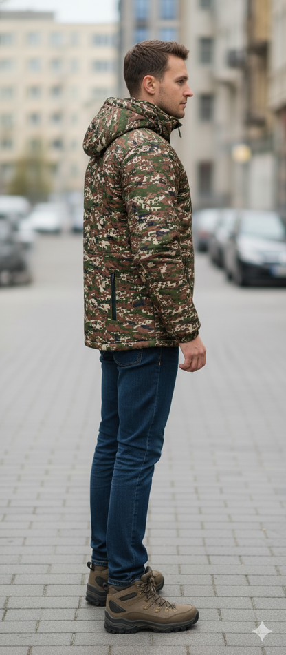 CRPF Indian Army Camo Winter Jacket for Men