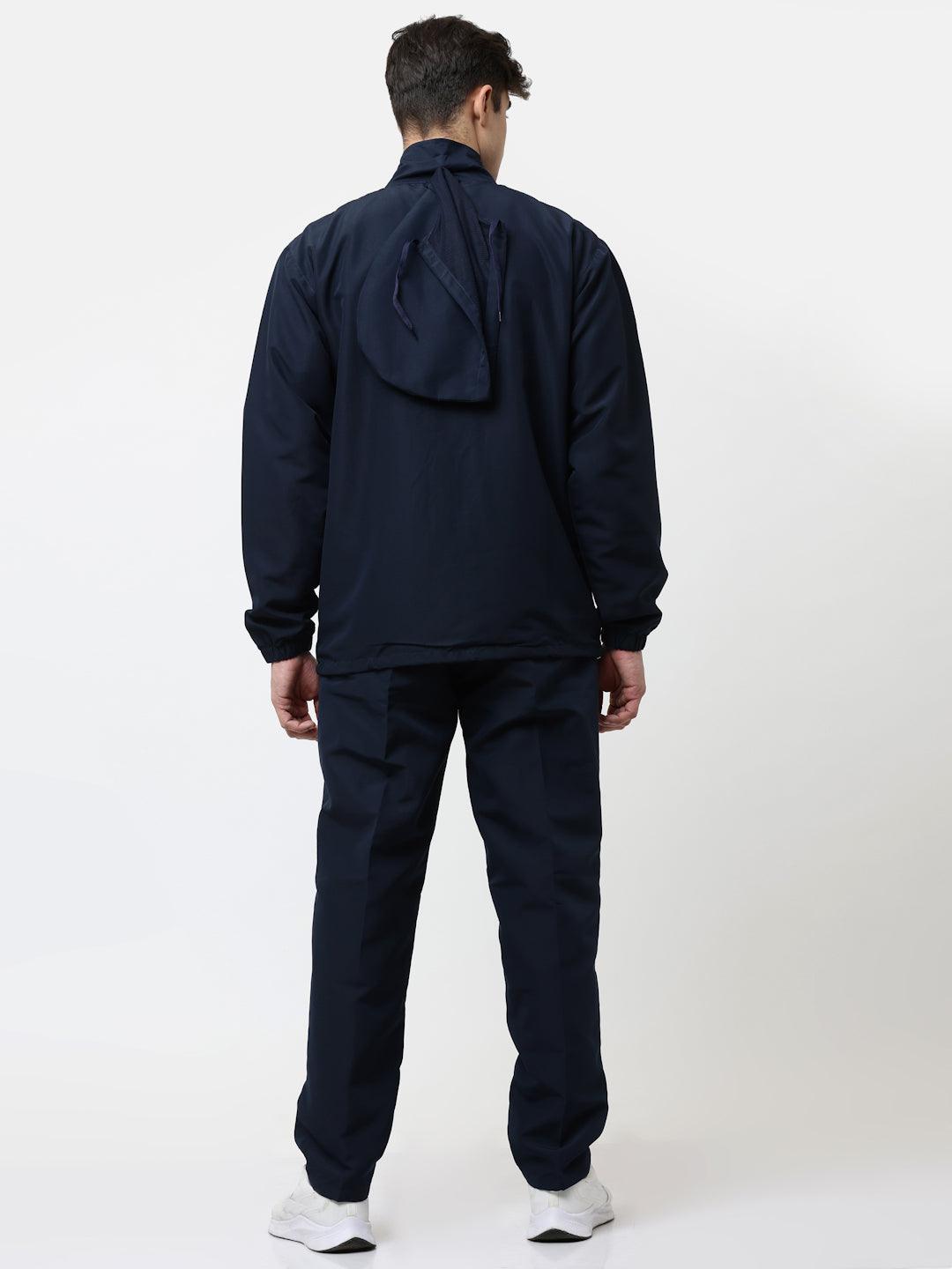 Shiv Naresh Men's Smart Fit Track Suit – Navy, Cyan & Yellow