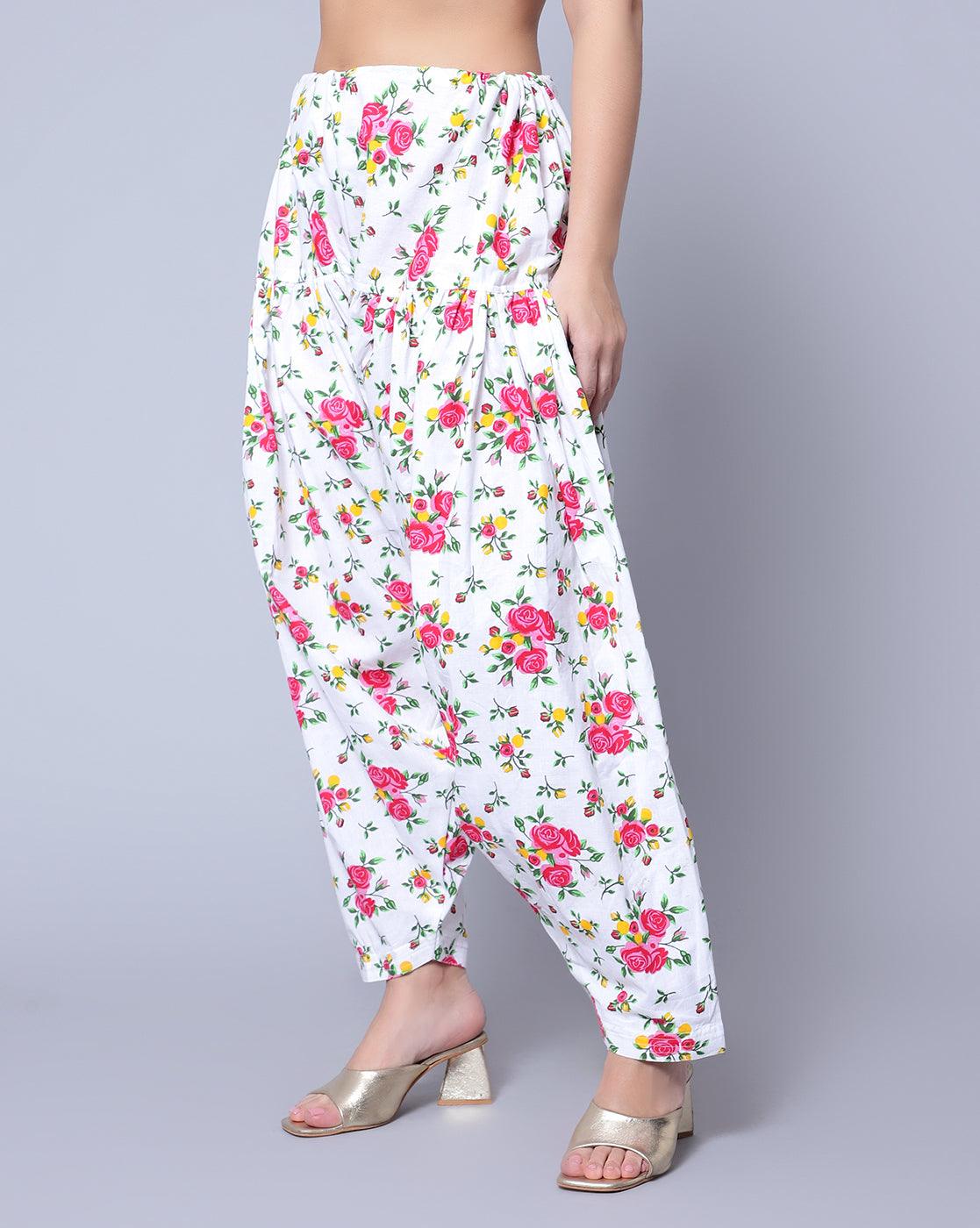 Pure Cotton Pink Printed Women Salwar