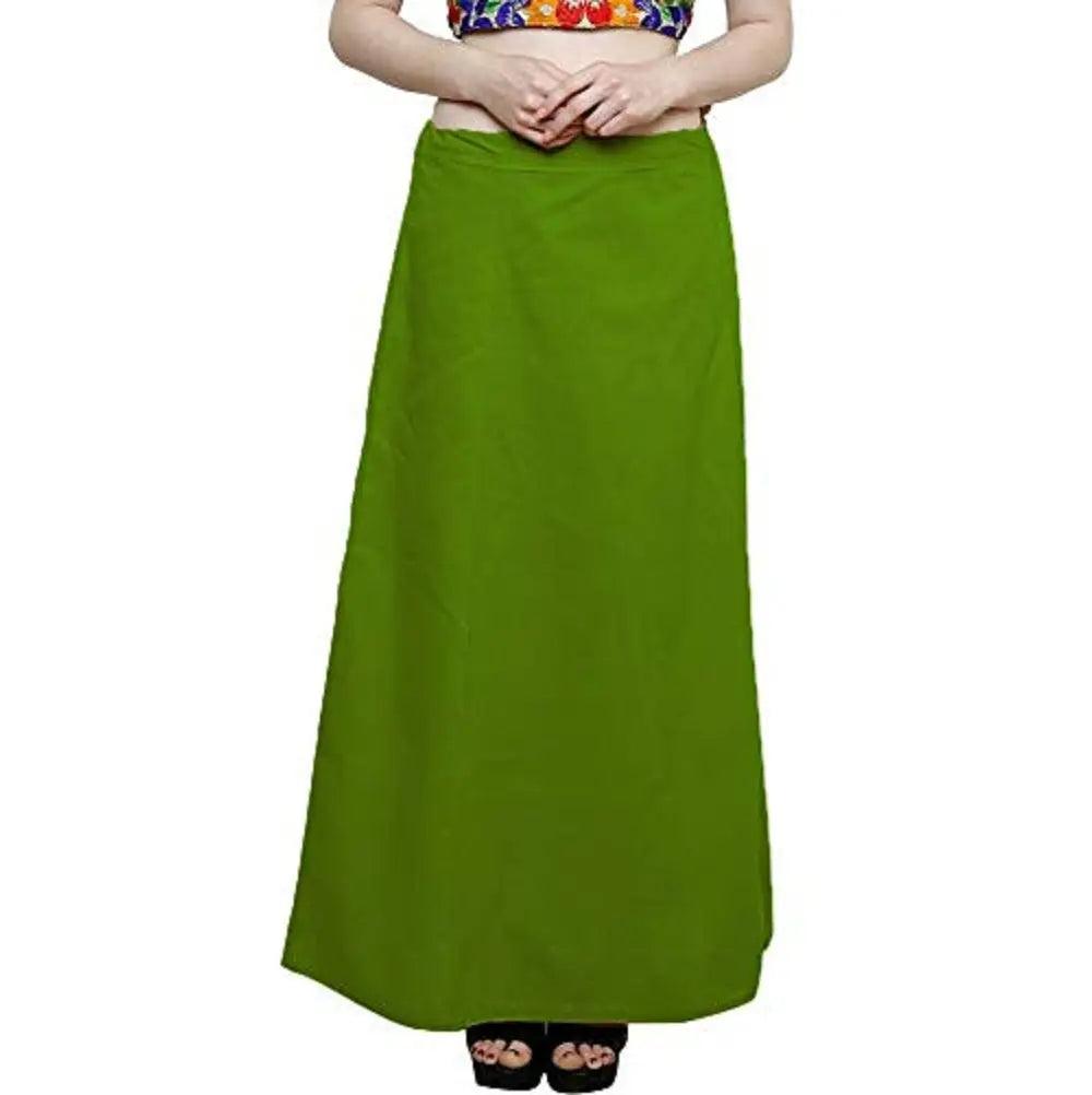 Indian women Elegant Look Ethnic Wear Cotton Petticoat Mehandi Default Title