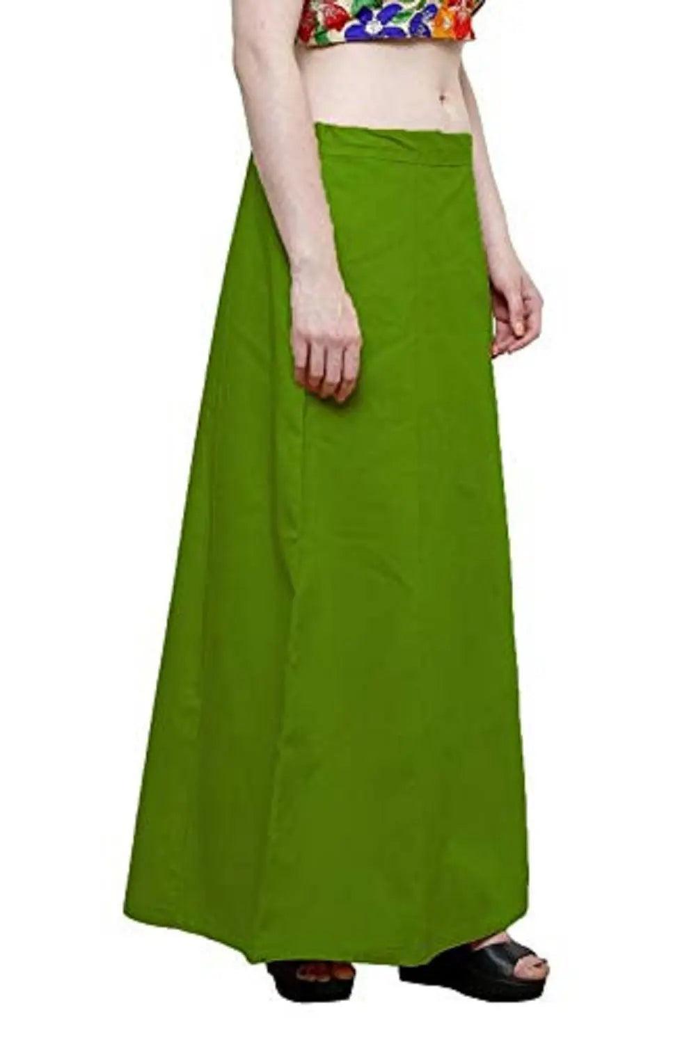 Indian women Elegant Look Ethnic Wear Cotton Petticoat Mehandi