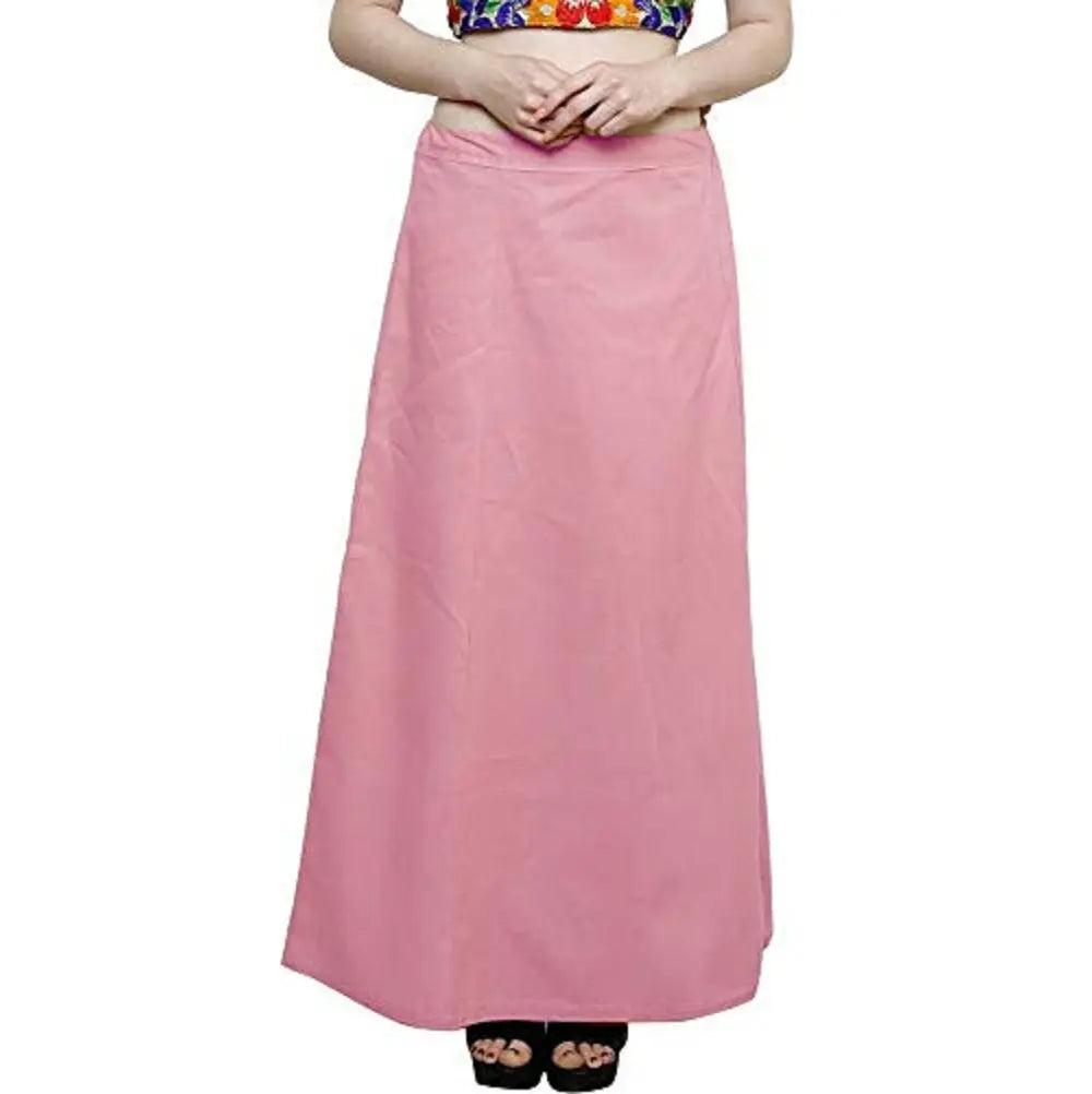 Clothing woman's Elegant Look Ethnic Wear Cotton Petticoat Pink Pack of 1 Default Title
