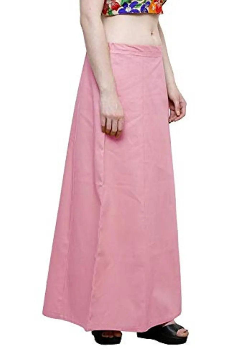 Clothing woman's Elegant Look Ethnic Wear Cotton Petticoat Pink Pack of 1