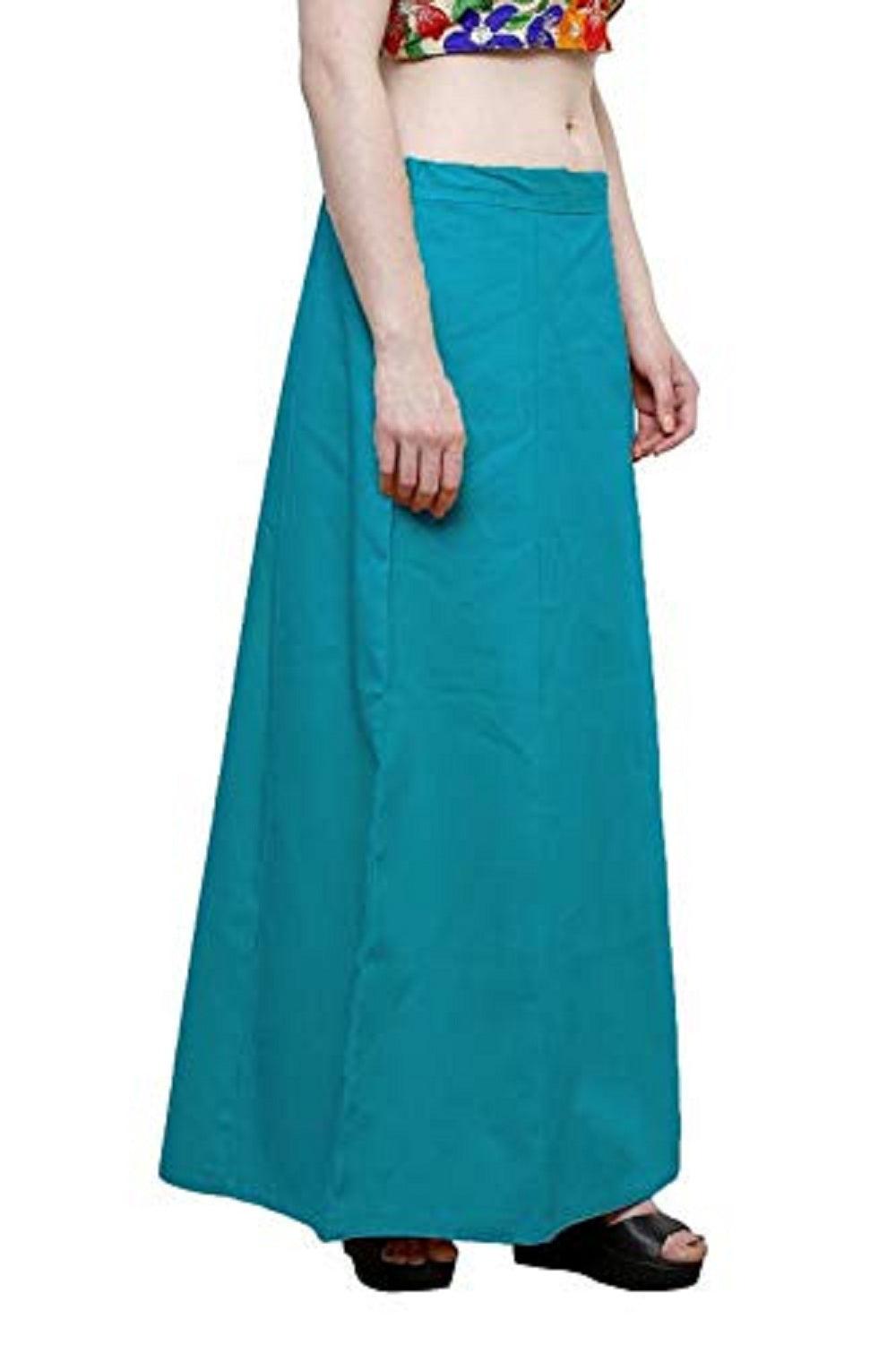 Clothing woman's Elegant Look Ethnic Wear Cotton Petticoat Sky Blue Pack of 1